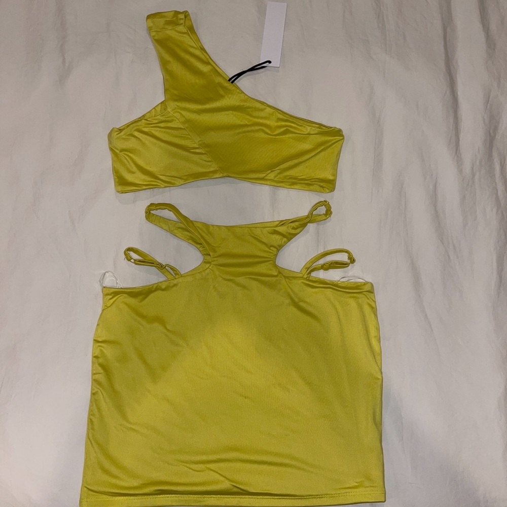 Neon green two piece set